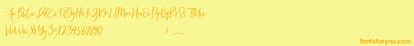 Freaks Font – Orange Fonts on Yellow Background