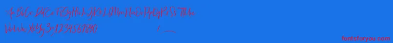 Freaks Font – Red Fonts on Blue Background