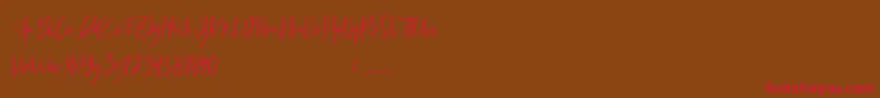 Freaks Font – Red Fonts on Brown Background