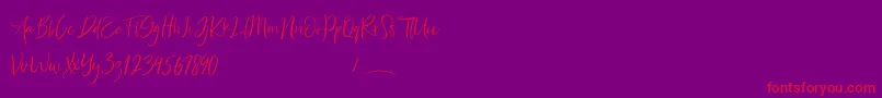 Freaks Font – Red Fonts on Purple Background
