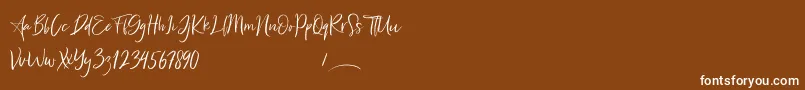 Freaks Font – White Fonts on Brown Background