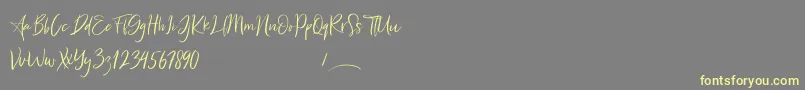 Freaks Font – Yellow Fonts on Gray Background