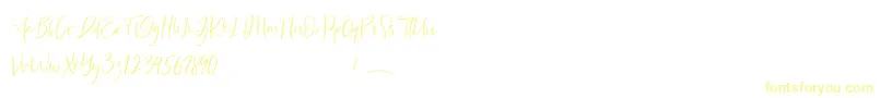 Freaks Font – Yellow Fonts on White Background