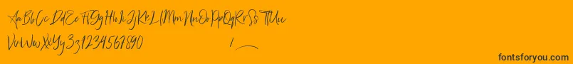 Freaks Font – Black Fonts on Orange Background