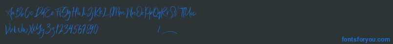Freaks Font – Blue Fonts on Black Background