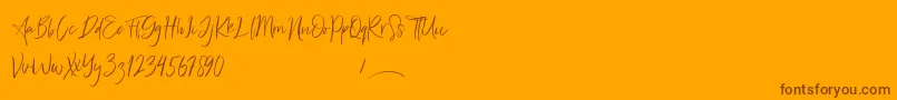 Freaks Font – Brown Fonts on Orange Background