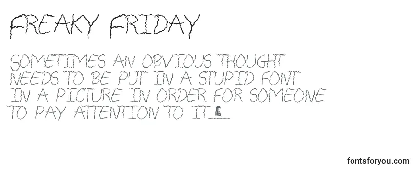 Schriftart Freaky Friday