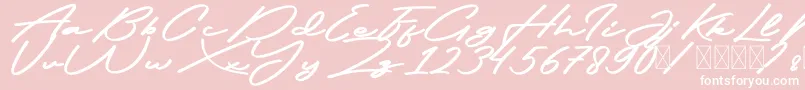 FrederickFree-Schriftart – Weiße Schriften auf rosa Hintergrund