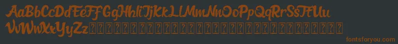 Шрифт Frederico Demo – коричневые шрифты на чёрном фоне