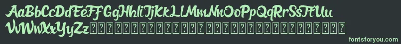 フォントFrederico Demo – 黒い背景に緑の文字