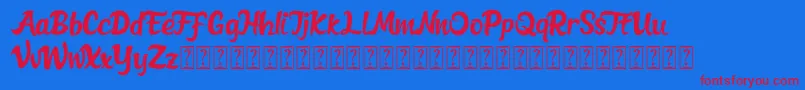 Frederico Demo Font – Red Fonts on Blue Background