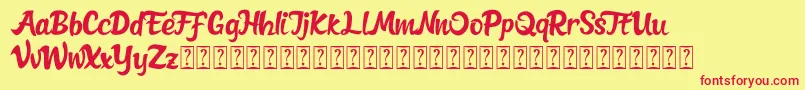 Frederico Demo Font – Red Fonts on Yellow Background