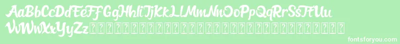 Frederico Demo Font – White Fonts on Green Background
