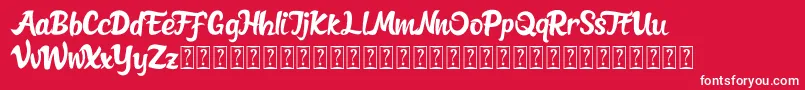 Frederico Demo Font – White Fonts on Red Background