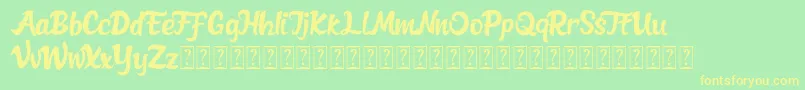 Frederico Demo Font – Yellow Fonts on Green Background