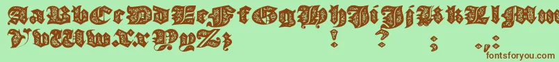 JmhMorenetaDivineOld Font – Brown Fonts on Green Background