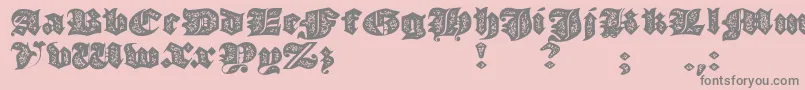 JmhMorenetaDivineOld Font – Gray Fonts on Pink Background