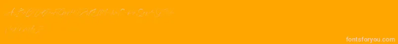 Fredericy Font – Pink Fonts on Orange Background