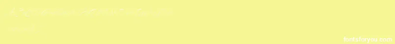 フォントFredericy – 黄色い背景に白い文字