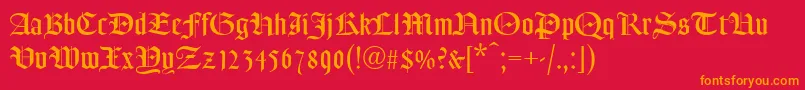 FREDT    Font – Orange Fonts on Red Background