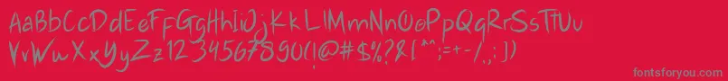 Free Hustle Hardcore Font – Gray Fonts on Red Background