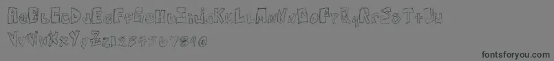 Free Nights  Weekends-Schriftart – Schwarze Schriften auf grauem Hintergrund
