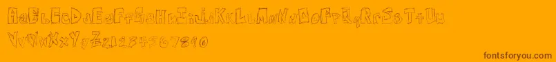 Free Nights  Weekends Font – Brown Fonts on Orange Background