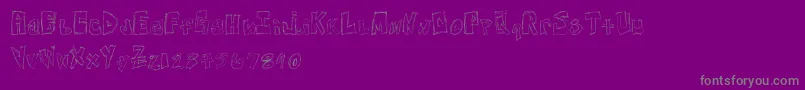 Free Nights  Weekends Font – Gray Fonts on Purple Background