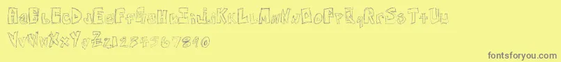 Free Nights  Weekends Font – Gray Fonts on Yellow Background