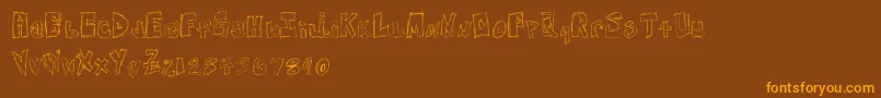 Free Nights  Weekends Font – Orange Fonts on Brown Background