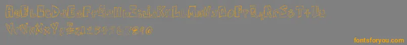 Free Nights  Weekends Font – Orange Fonts on Gray Background