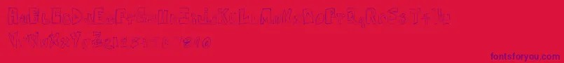 Free Nights  Weekends Font – Purple Fonts on Red Background