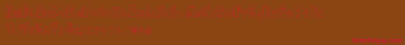 Free Nights  Weekends Font – Red Fonts on Brown Background