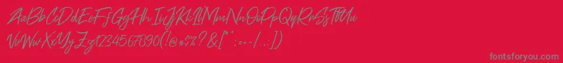 Free Pen-Schriftart – Graue Schriften auf rotem Hintergrund