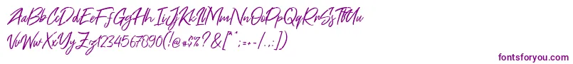 Free Pen Font – Purple Fonts on White Background