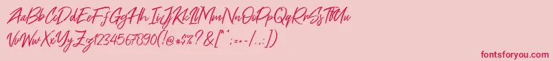 Шрифт Free Pen – красные шрифты на розовом фоне