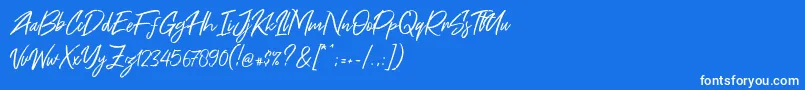 More about Free Pen Font Free Pen Font – White Fonts on Blue Background