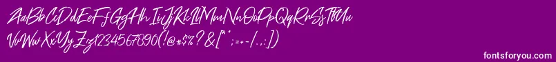 fuente Free Pen – Fuentes Blancas Sobre Fondo Morado