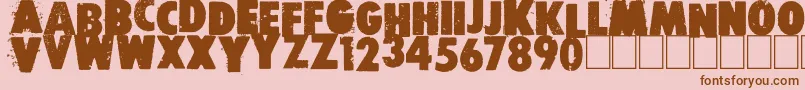 Free press Font – Brown Fonts on Pink Background