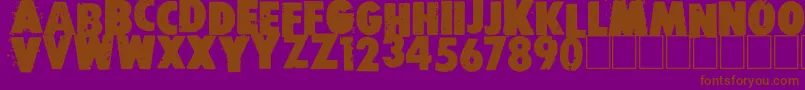 フォントFree press – 紫色の背景に茶色のフォント
