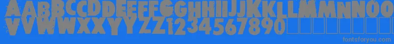 フォントFree press – 青い背景に灰色の文字