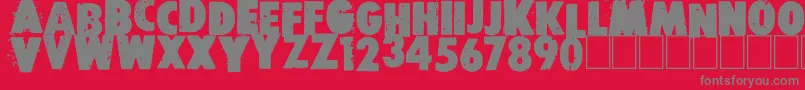フォントFree press – 赤い背景に灰色の文字