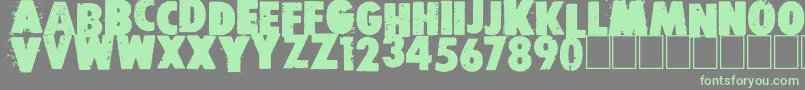 フォントFree press – 灰色の背景に緑のフォント