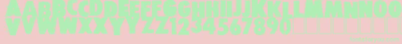 Free press Font – Green Fonts on Pink Background