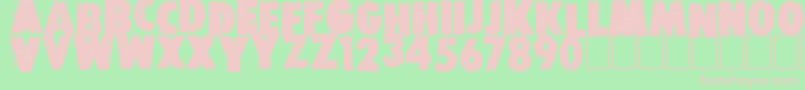 フォントFree press – 緑の背景にピンクのフォント