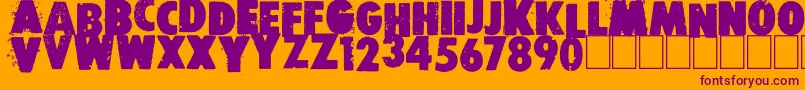 Free press Font – Purple Fonts on Orange Background