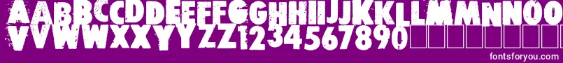 Free press Font – White Fonts on Purple Background
