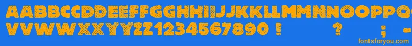 Free Thinking s Murder Font – Orange Fonts on Blue Background