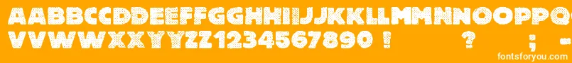 Free Thinking s Murder Font – White Fonts on Orange Background