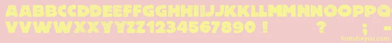 Free Thinking s Murder Font – Yellow Fonts on Pink Background